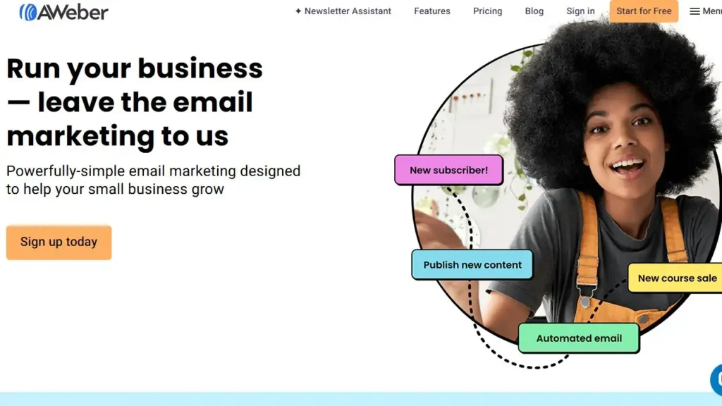 An informative illustration about AWeber