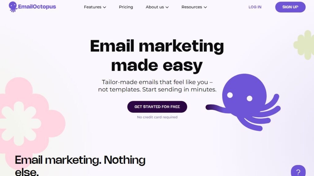 EmailOctopus screenshot