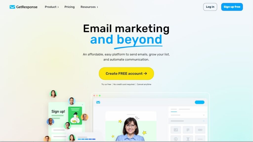 An informative illustration about
GetResponse