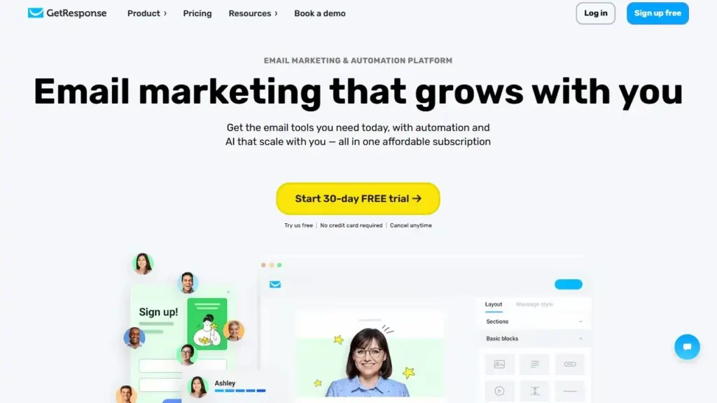 An informative illustration about GetResponse