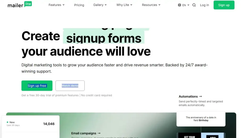 An informative illustration about MailerLite