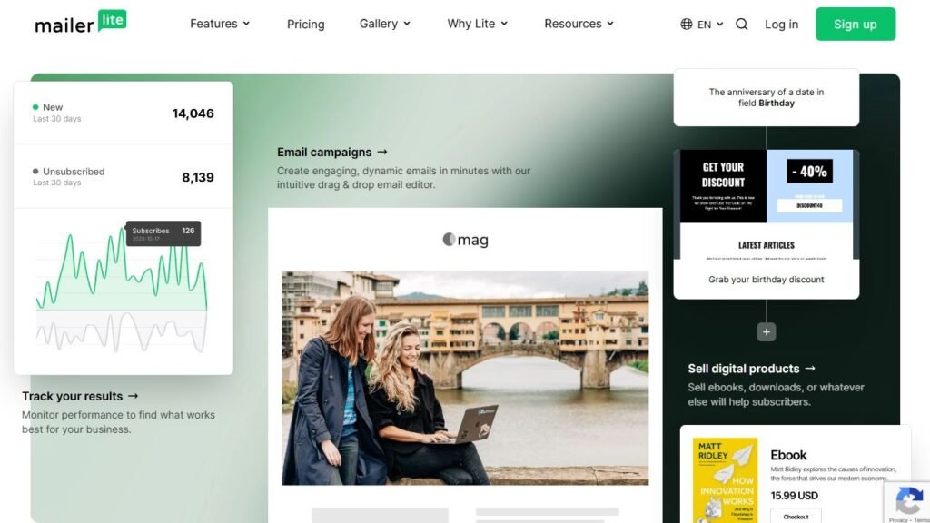 MailerLite screenshot