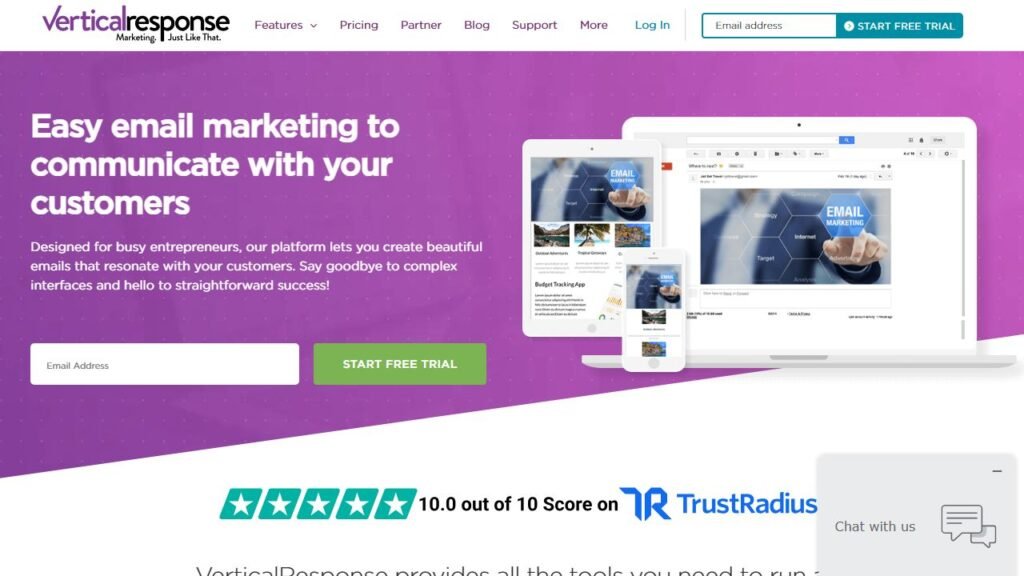 VerticalResponse screenshot