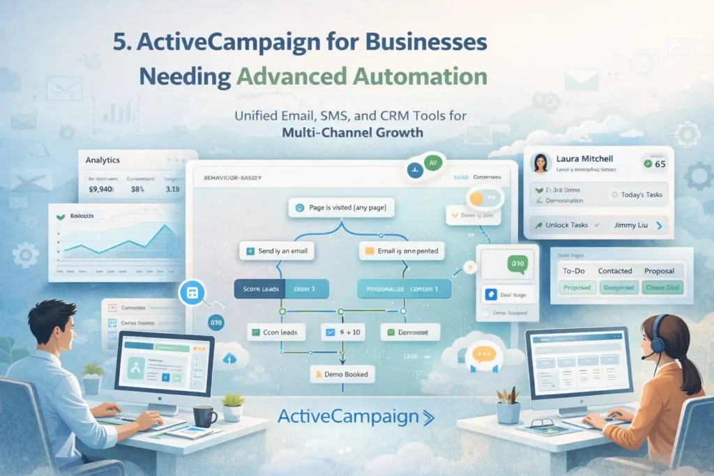 An informative illustration about ActiveCampaign for Businesses Needing Advanced Automation