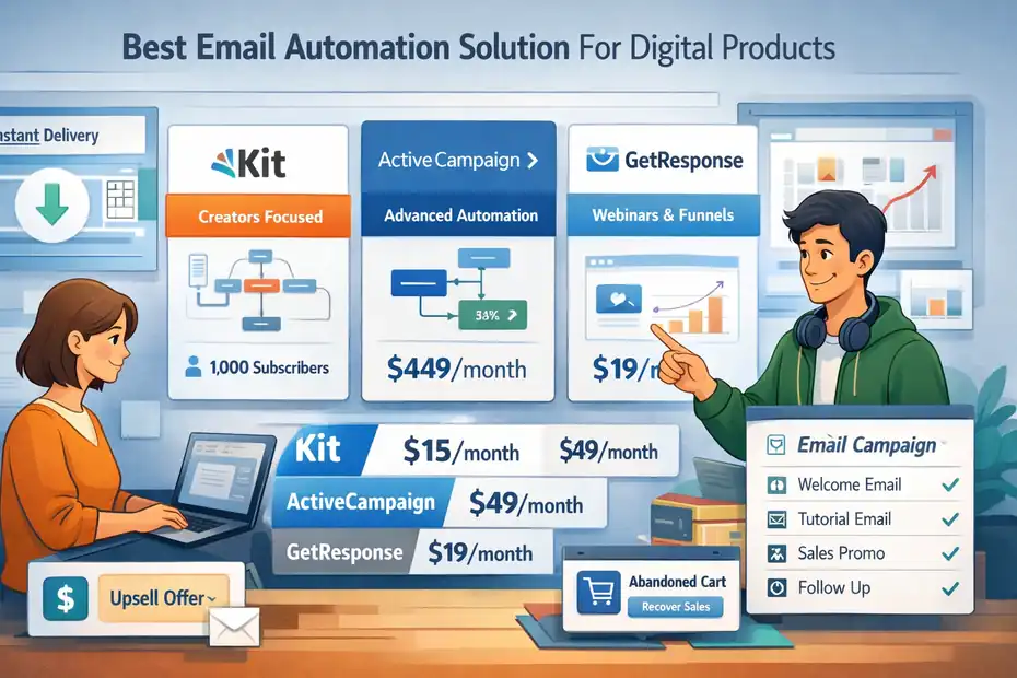 An informative illustration about Best Email Automation Solution For Digital Products
