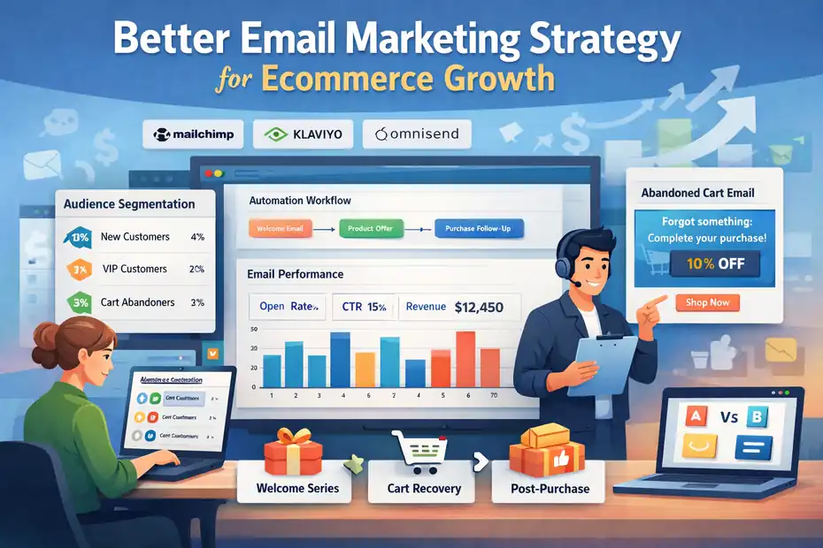 An informative illustration about Better Email Marketing Strategy for Ecommerce Growth