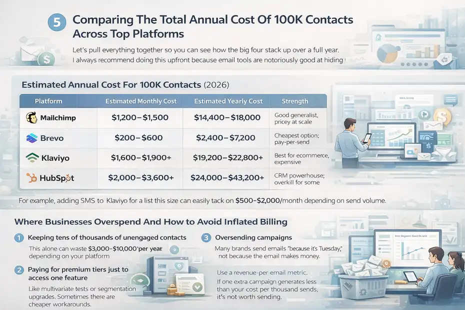 Comparing The Total Annual Cost Of 100K Contacts Across Top Platform Comparing The Total Annual Cost Of 100K Contacts Across Top Platforms