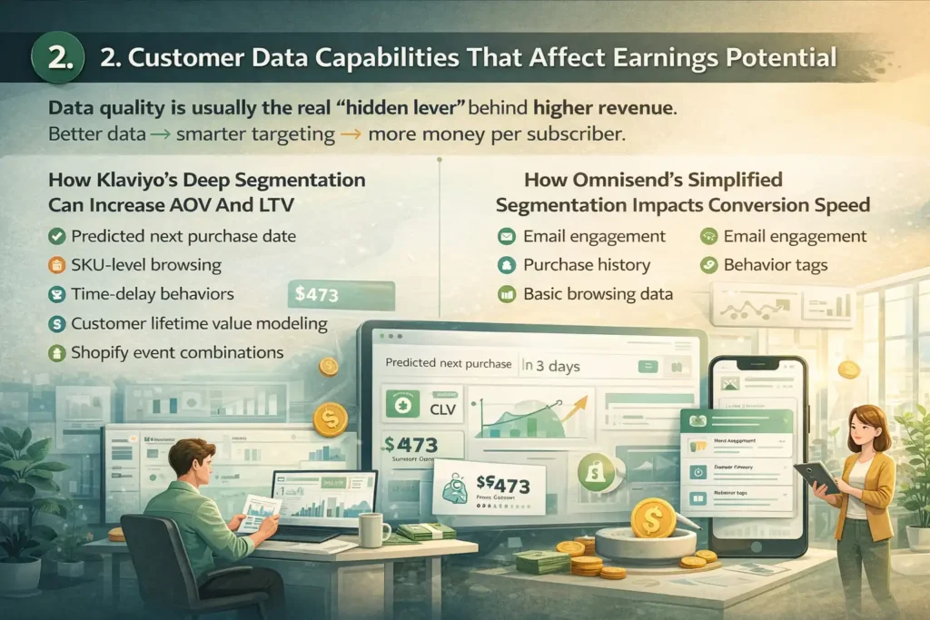 An informative illustration about Customer Data Capabilities That Affect Earnings Potential