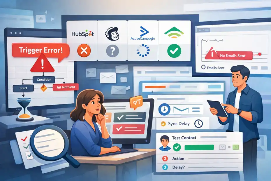 JAK Digital Hub | Email Marketing Tools That Scale 14 An informative illustration about Email Automation Software Not Triggering? Fix It Fast