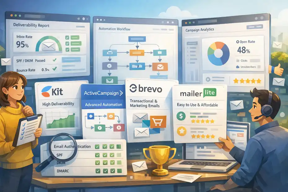 An informative illustration about Email Automation Software With Better Deliverability Ranked