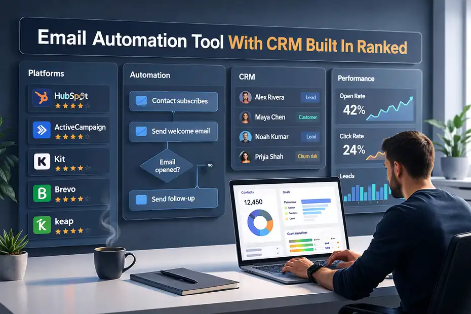 An informative illustration about Email Automation Tool With CRM Built In Ranked
