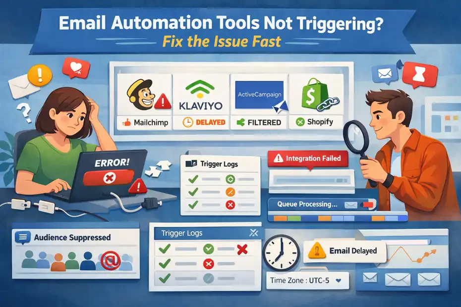 An informative illustration about Email Automation Tools Not Triggering? Fix the Issue Fast