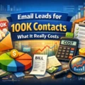 An informative illustration about Email Leads For 100K Contacts: What It Really Costs