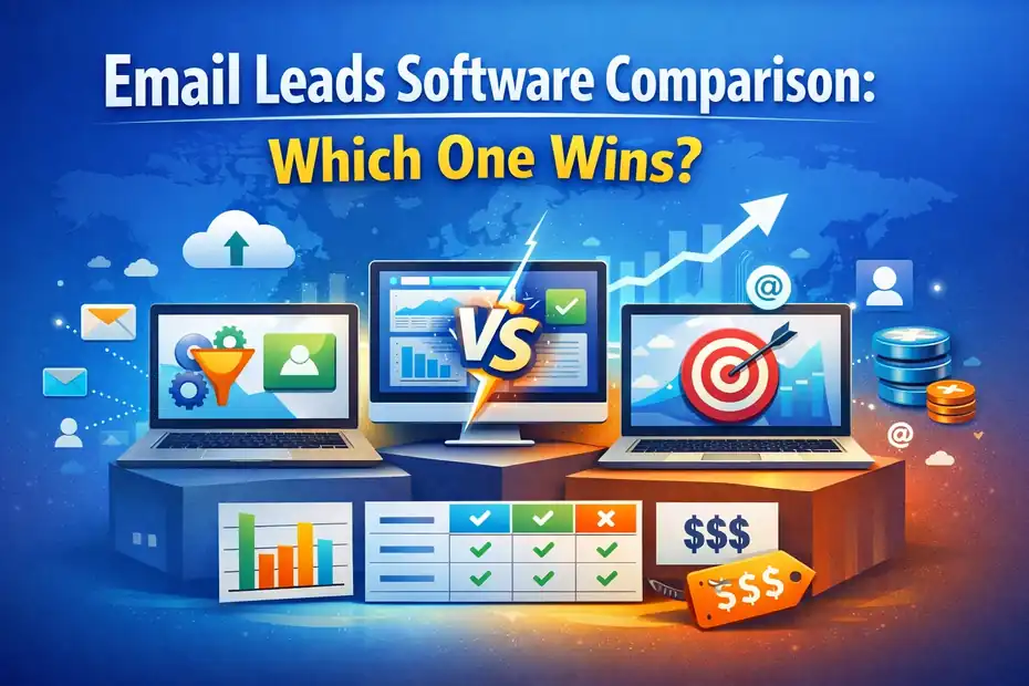 An informative illustration about Email Leads Software Comparison: Which One Wins?