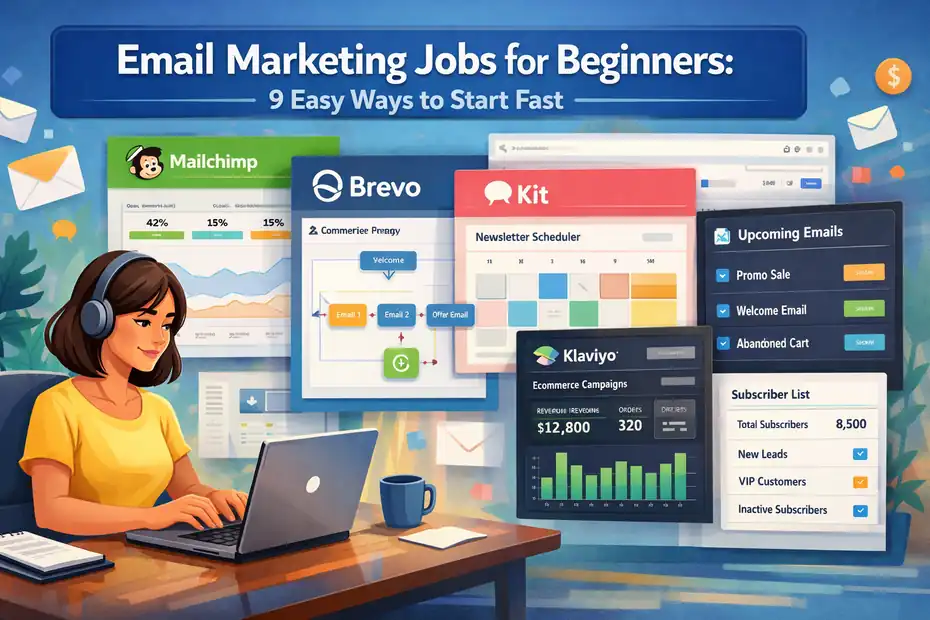 Email Marketing Jobs For Beginners: 9 Easy Ways To Start Fast 1 An informative illustration about Email Marketing Jobs For Beginners: 9 Easy Ways To Start Fast
