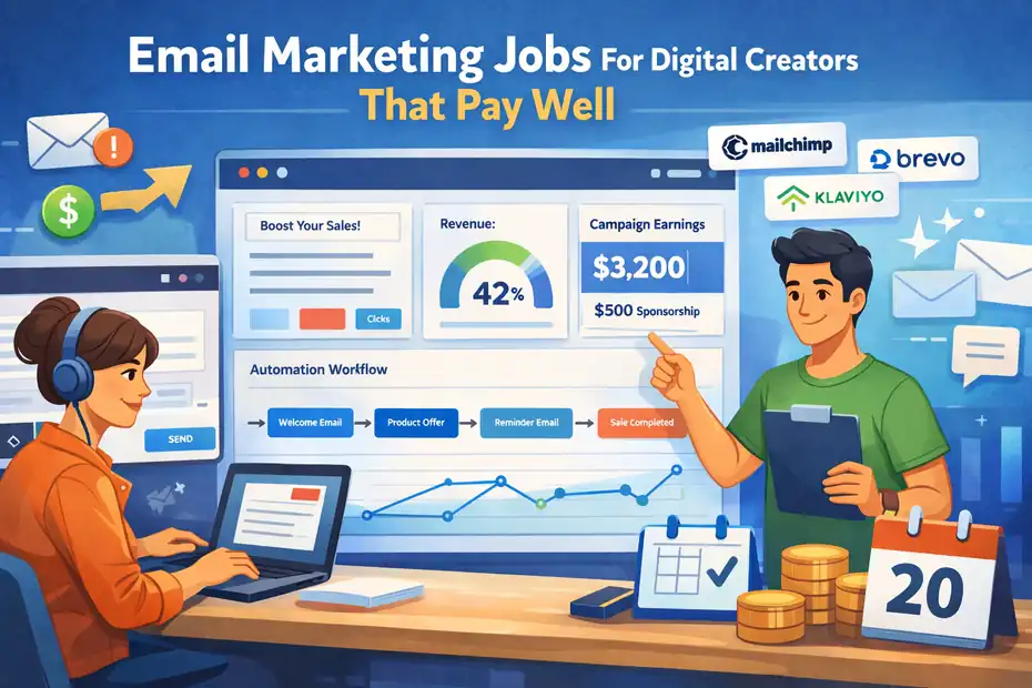 An informative illustration about Email Marketing Jobs For Digital Creators That Pay Well