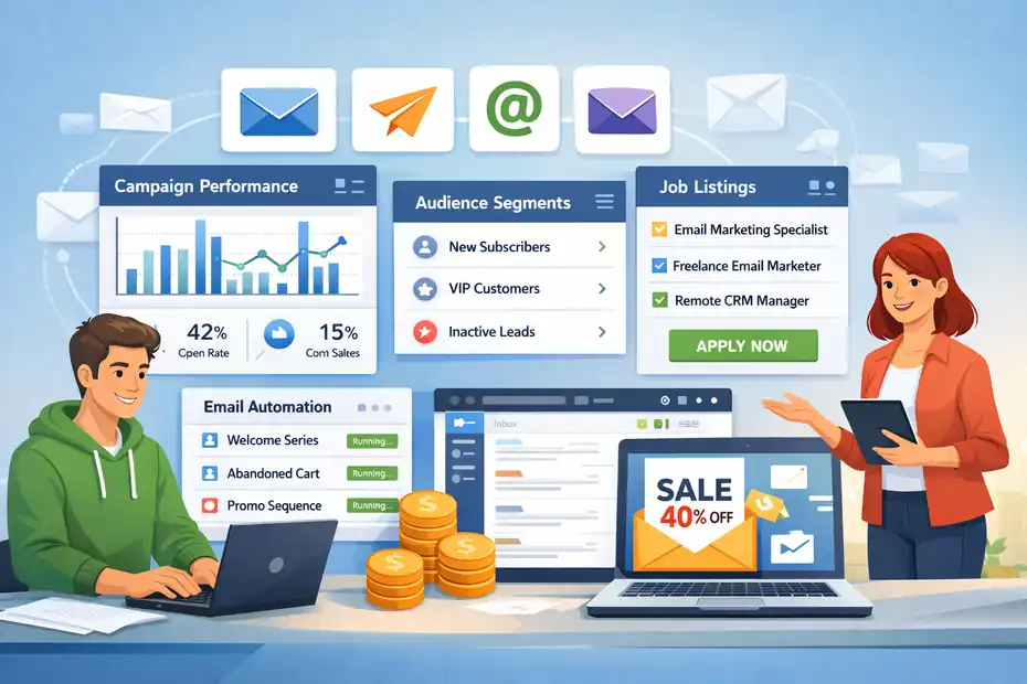 An informative illustration about Email Marketing Jobs For Small Business Hiring Now