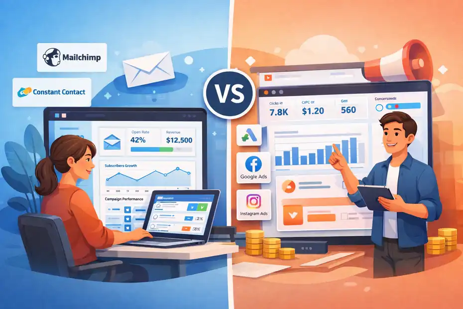 An informative illustration about Email Marketing Strategy vs Paid Ads: Where to Invest