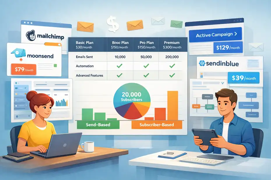 An informative illustration about Email Marketing Tools Cost For 20K Subscribers Revealed