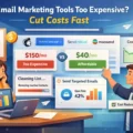 An informative illustration about Email Marketing Tools Too Expensive? Cut Costs Fast