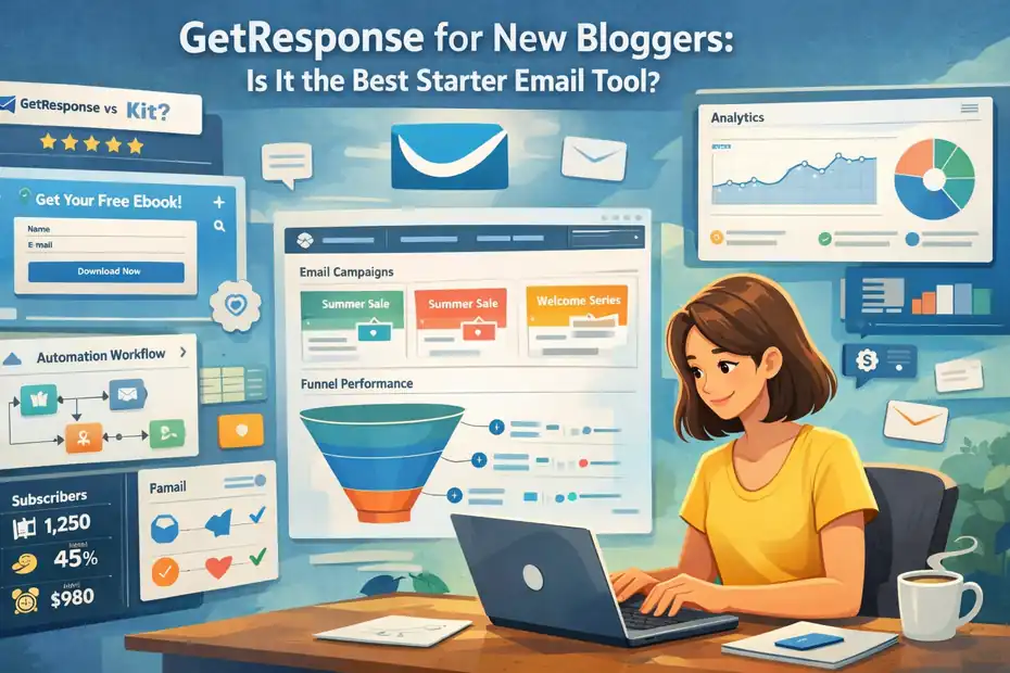 An informative illustration about GetResponse for New Bloggers: Is It the Best Starter Email Tool?