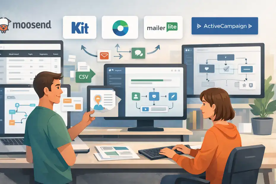 An informative illustration about How to Migrate From Moosend Without Losing Your Lists