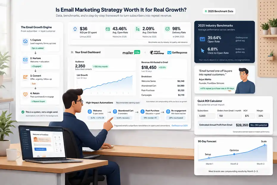 An informative illustration about Is Email Marketing Strategy Worth It for Real Growth?