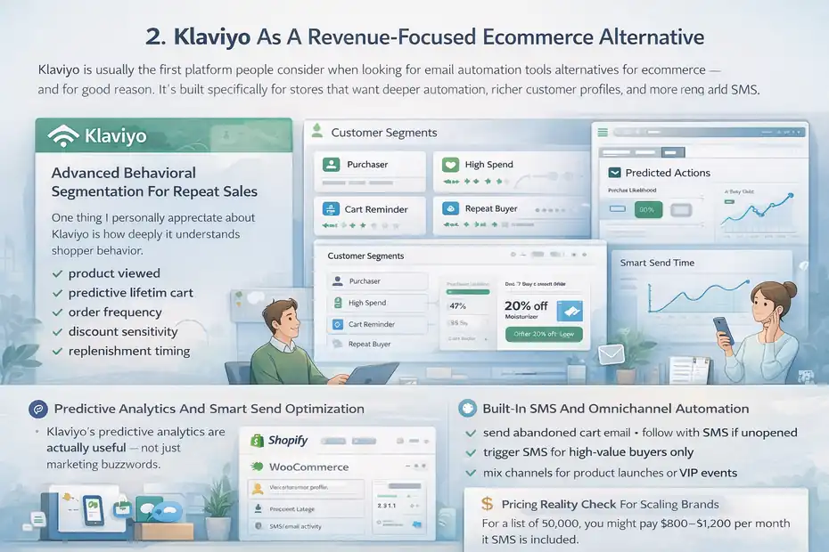 An informative illustration about Klaviyo As A Revenue-Focused Ecommerce Alternative