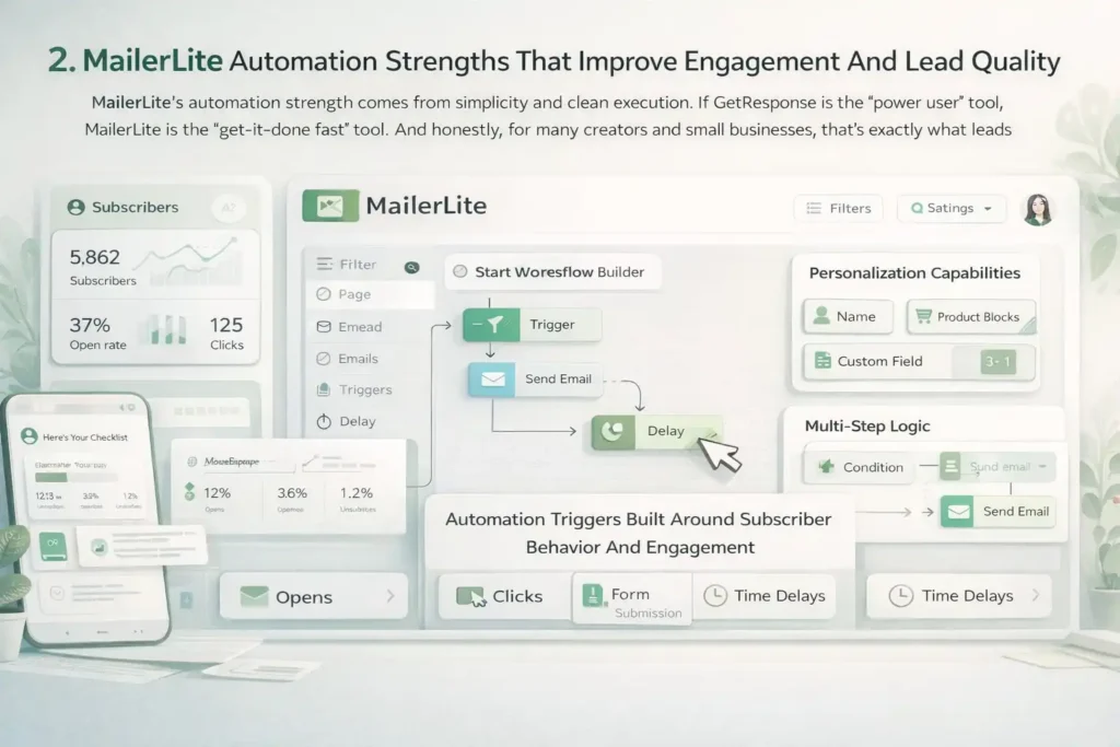 An informative illustration about MailerLite Automation Strengths That Improve Engagement And Lead Quality