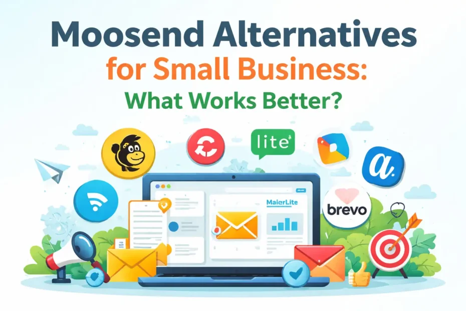 An informative illustration about Moosend Alternatives for Small Business: What Works Better?