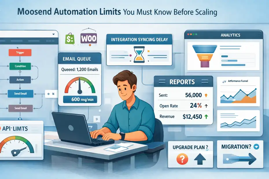 An informative illustration about Moosend Automation Limits You Must Know Before Scaling