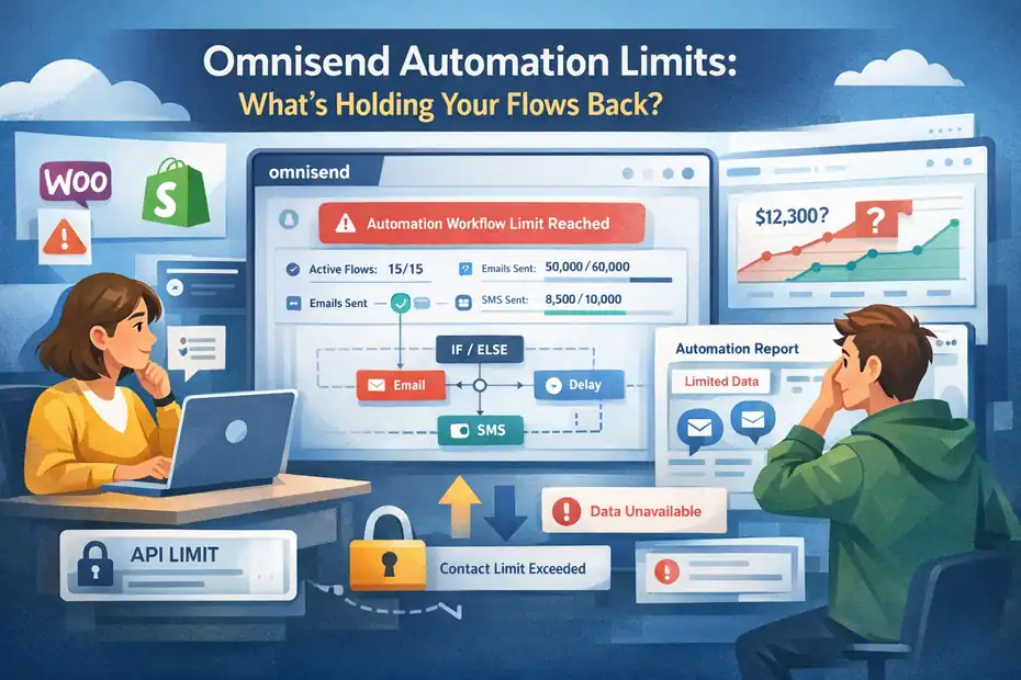 An informative illustration about Omnisend Automation Limits: What’s Holding Your Flows Back?