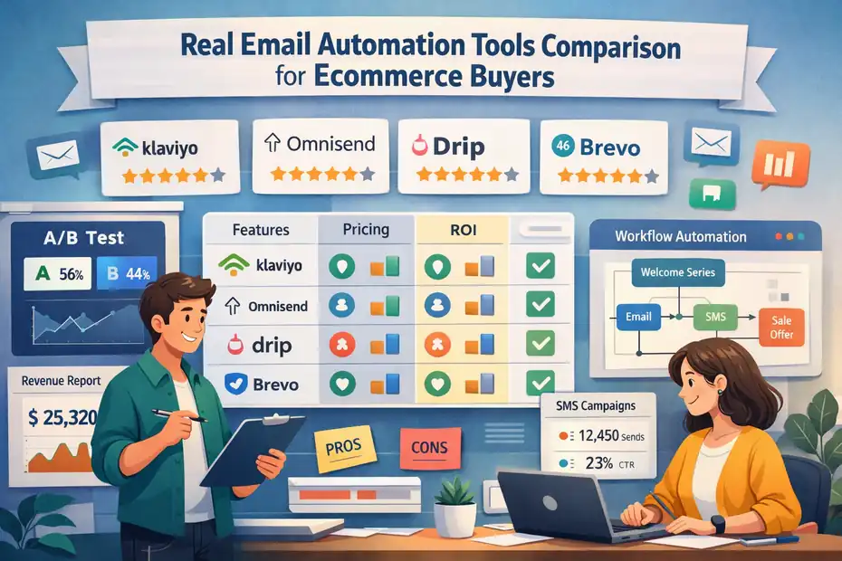 An informative illustration about Real Email Automation Tools Comparison for Ecommerce Buyers