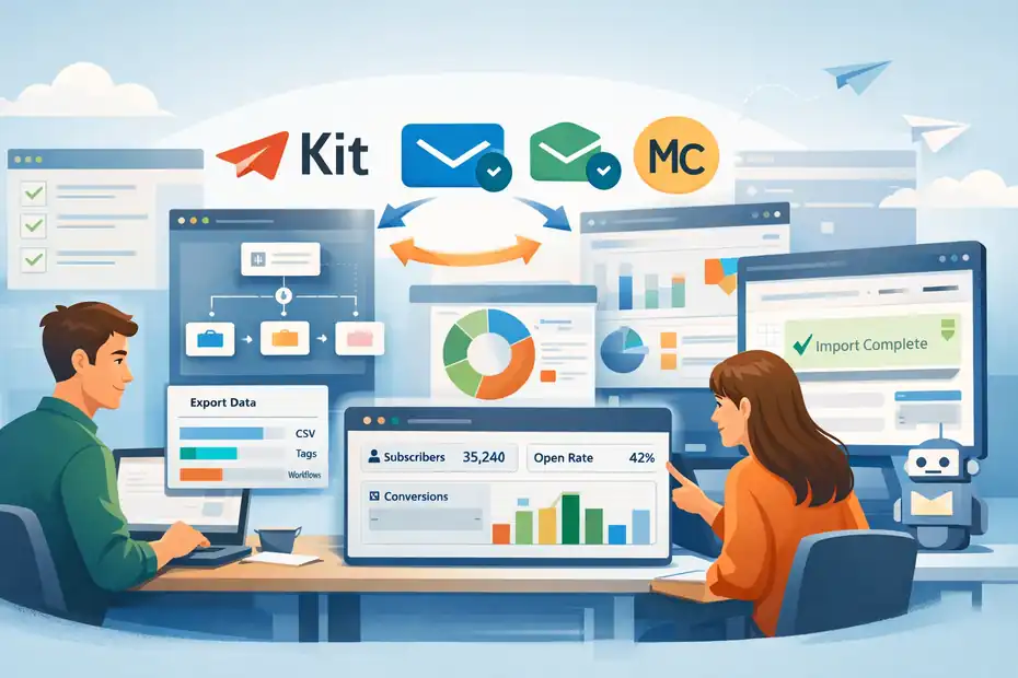 An informative illustration about Switching Email Automation Platforms Without Losing Data