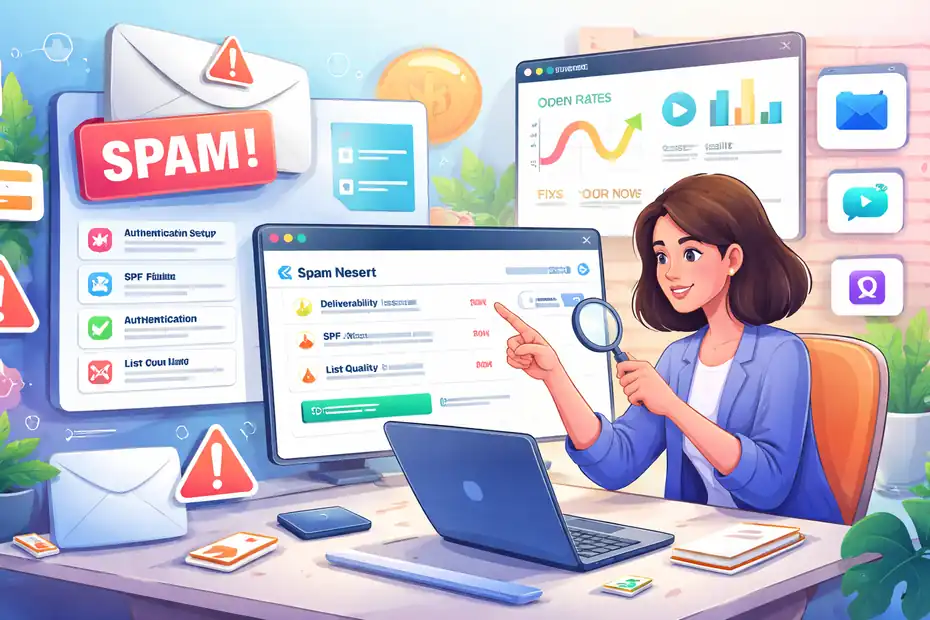 An informative illustration about Why Are Omnisend Emails Going To Spam? Fixes You Need Now