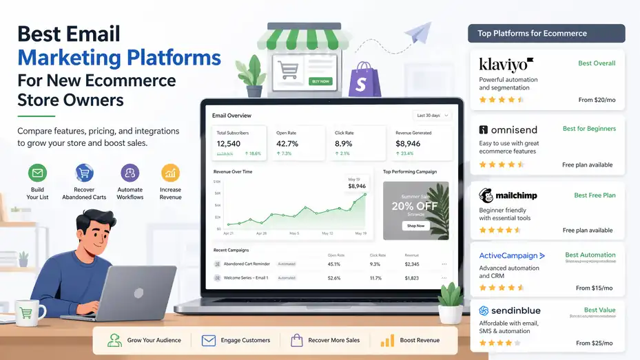 An informative illustration about Best Email Marketing Platforms For New Ecommerce Store Owners