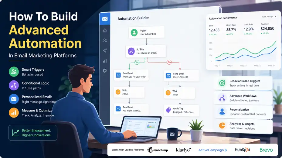An informative illustration about How To Build Advanced Automation In Email Marketing Platforms