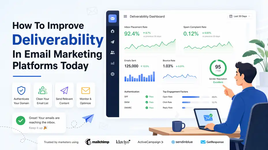An informative illustration about How To Improve Deliverability In Email Marketing Platforms Today
