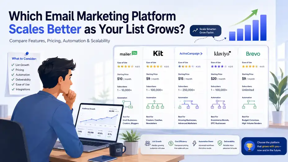 An informative illustration about Which Email Marketing Platform Scales Better as Your List Grows?